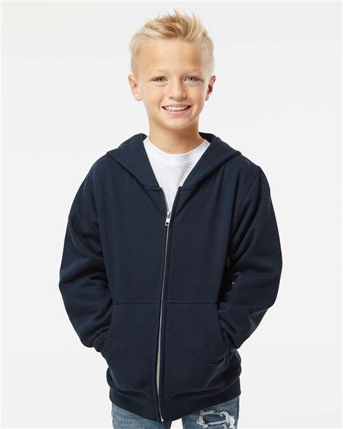 Independent Trading Co. SS4001YZ Youth Midweight Full - Zip Hooded Sweatshirt - Ninja Transfers