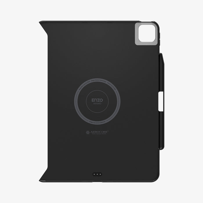 ACS07670 - iPad Air 13-inch (2024) Case Enzo Aramid in Black showing the half of the inner case