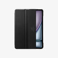 ACS07676 - iPad Air 13-inch- Smart Fold showing front view of Smart Fold case in black with Velo faux leather folio cover on