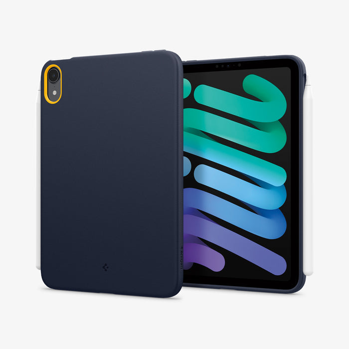 ACS09231 - iPad Mini 7 Case Nano Pop in Blueberry Navy showing the back, partial front and sides
