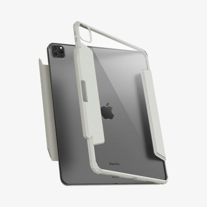 ACS06076 - iPad Pro 12.9" Case Air Skin Pro in gray showing the back with case hovering away from device