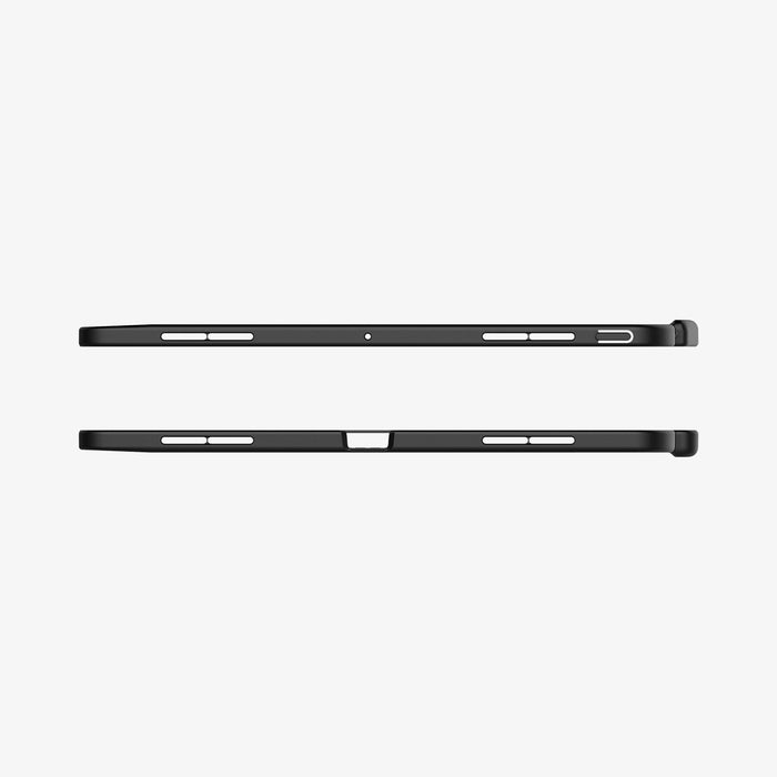 ACS07009 - iPad Pro 13-inch (2024) Case Enzo Aramid in Black showing the top and bottom