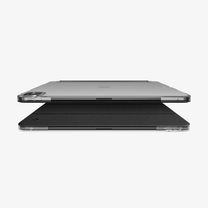 ACS09439 - iPad Pro 13-inch (2024) Case Liquid Air Folio in Black showing the partial back, partial front and sides
