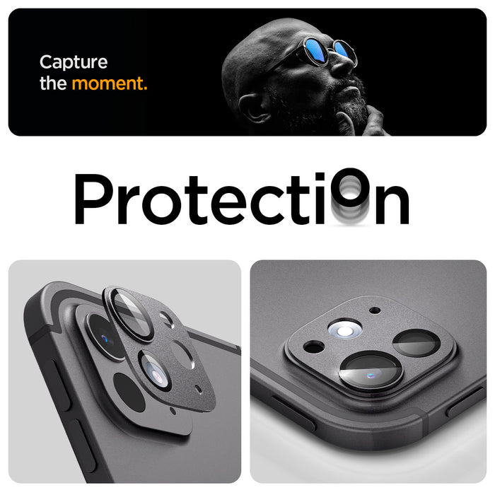 AGL07791 - iPad Pro 13-inch (2024) Optik Pro EZ Fit Lens Protector in Space Black showing the protection in every angle