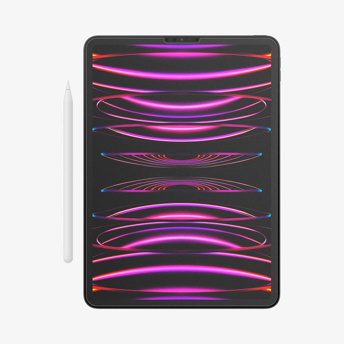 AGL02761 - iPad Pro 11" Screen Protector Paper Touch EZ Fit showing the front with pencil next to device