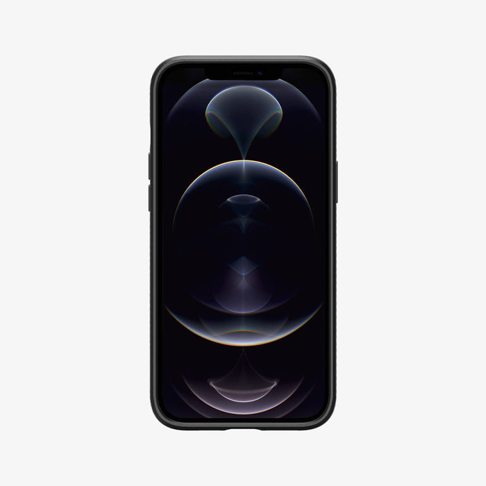 ACS01617 - iPhone 12 Pro Max Case Liquid Air in black showing the front