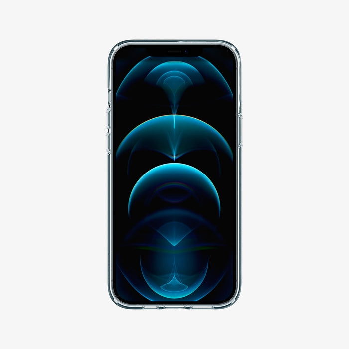 ACS01697 - iPhone 12 / 12 Pro Case Liquid Crystal in crystal clear showing the front