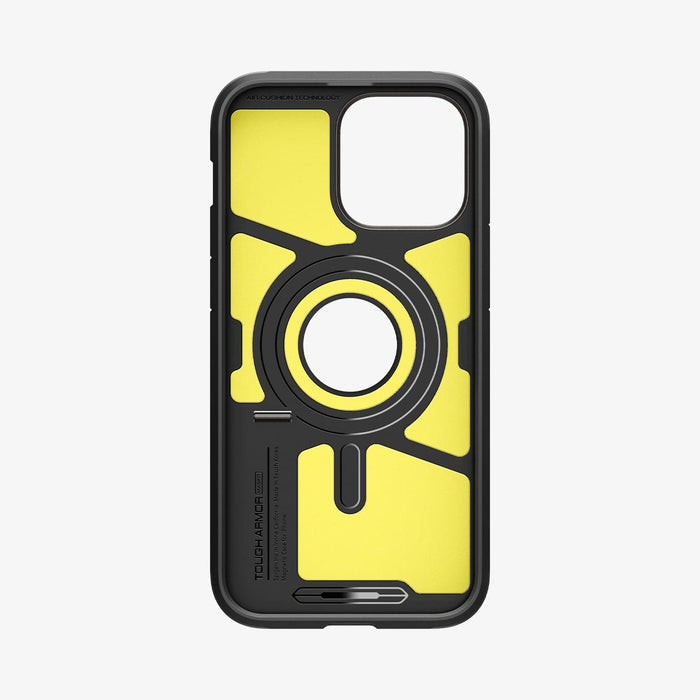 ACS04839 - iPhone 14 Pro Max Case Tough Armor (MagFit) in gunmetal showing the inside of case
