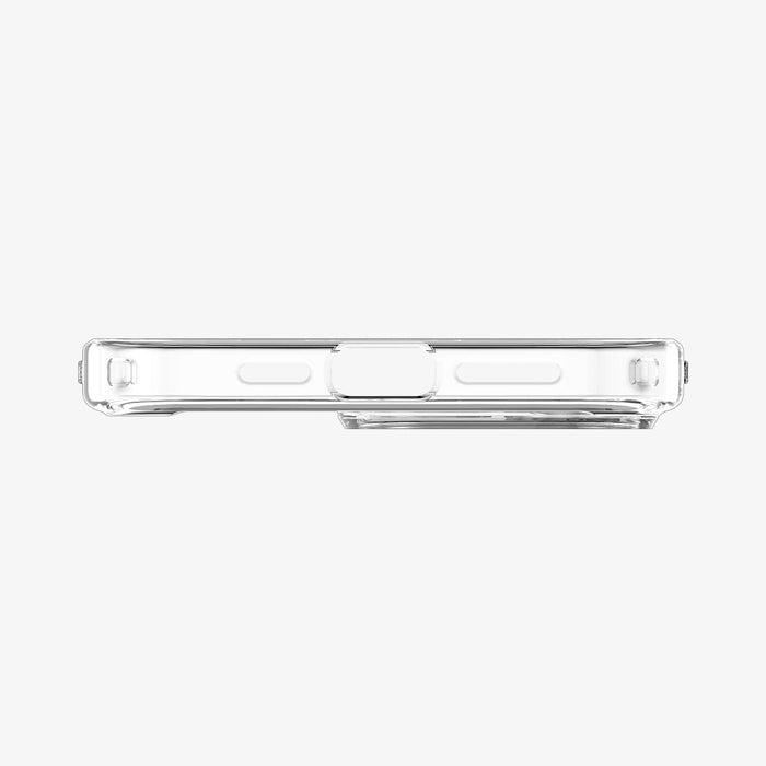 ACS04825 - iPhone 14 Pro Max Case Ultra Hybrid (MagFit) in white showing the bottom with precise cutouts