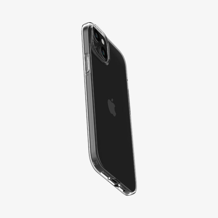 ACS06786 - iPhone 15 Case Liquid Crystal in crystal clear showing the back, side and bottom