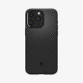 ACS06597 - iPhone 15 Pro Max Case Mag Armor (MagFit) in matte black showing the back