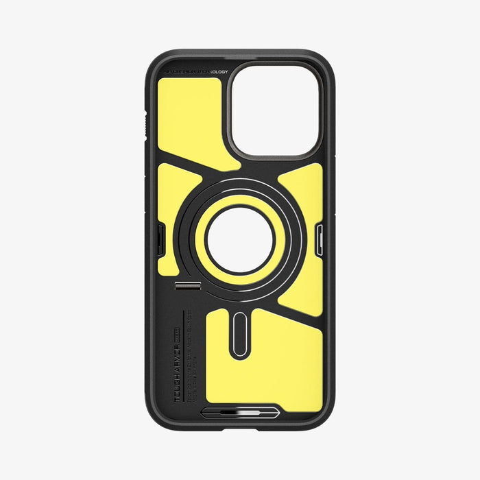 ACS06593 - iPhone 15 Pro Max Case Tough Armor (MagFit) in gunmetal showing the inside of case