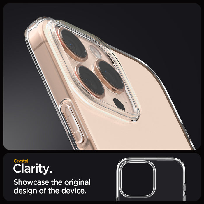 ACS07984 - iPhone 16 Pro Max Case Liquid Crystal in Crystal Clear crystal clarity. showcase the original design of the device.
