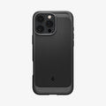 ACS07986 - iPhone 16 Pro Max Case Rugged Armor (MagFit) in Matte Black showing the back