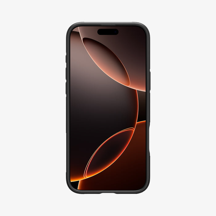 ACS08156 - iPhone 16 Pro Sand Blast in Matte Black showing the front