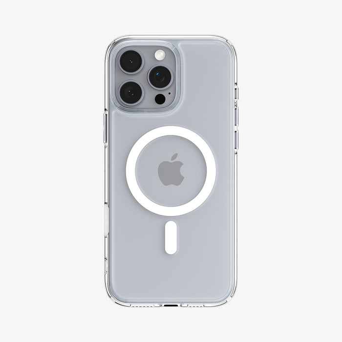 ACS08505 - iPhone 16 Pro Max Case Ultra Hybrid T (MagFit) in White showing the back
