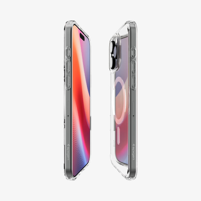 ACS08505 - iPhone 16 Pro Max Case Ultra Hybrid T (MagFit) in White showing the partial front, partial back and sides