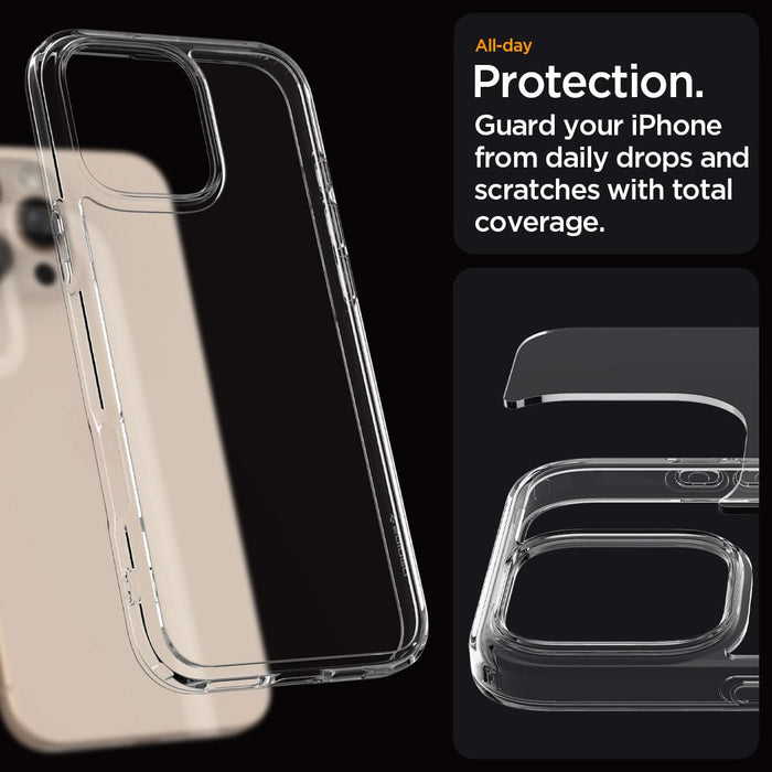 ACS07992 - iPhone 16 Pro Max Case Ultra Hybrid in Crystal Clear all day protection. guard your iPhone from daily drops and scratches with total coverage.