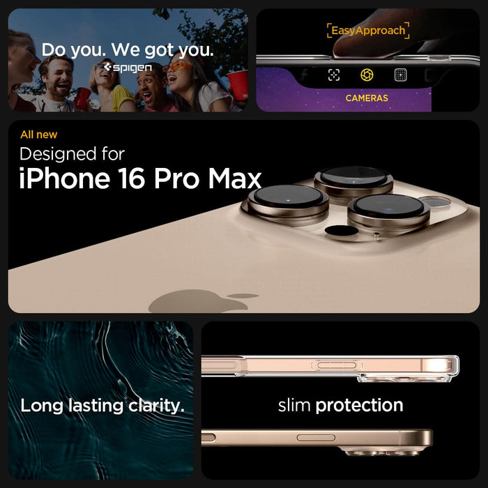 ACS07992 - iPhone 16 Pro Max Case Ultra Hybrid in Crystal Clear do you. we got you. easy approach. all new designed for iPhone 16 pro max. Magfit for magsafe. Magfit compatible. perfect attraction.