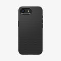 ACS09151 - iPhone 16e Case Liquid Air (MagFit) in Matte Black showing the back