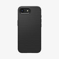 ACS09161 - iPhone 16e Case Liquid Air in Matte Black showing the back