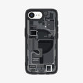 ACS09141 - iPhone 16e Case Ultra Hybrid Zero One (MagFit) in Zero One showing the back