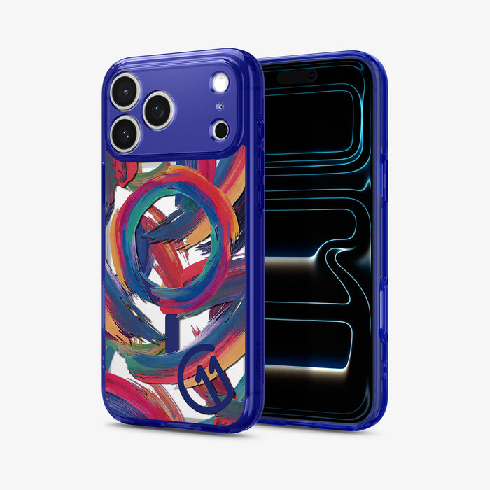 ACS11392 -  iPhone 17 Series C11 Palette case showing angled front and back view with camera area