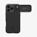 ACS09900 - iPhone 17 Pro Max Series Case Optik Armor (MagFit) in black showing the back with camera lens exposed