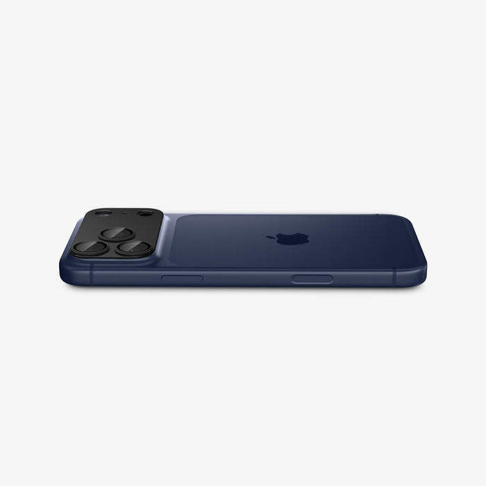 AGL10649 - iPhone 17 Pro Max Optik Pro XL EZ Fit Lens Protector in black showing the back, partial side