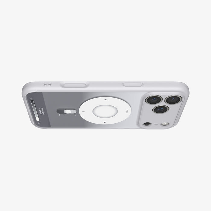 ACS10044 - iPhone 17 Pro Max Case Ultra Hybrid Classic (MagFit) in Classic Silver showing the back and side in landscape orientation