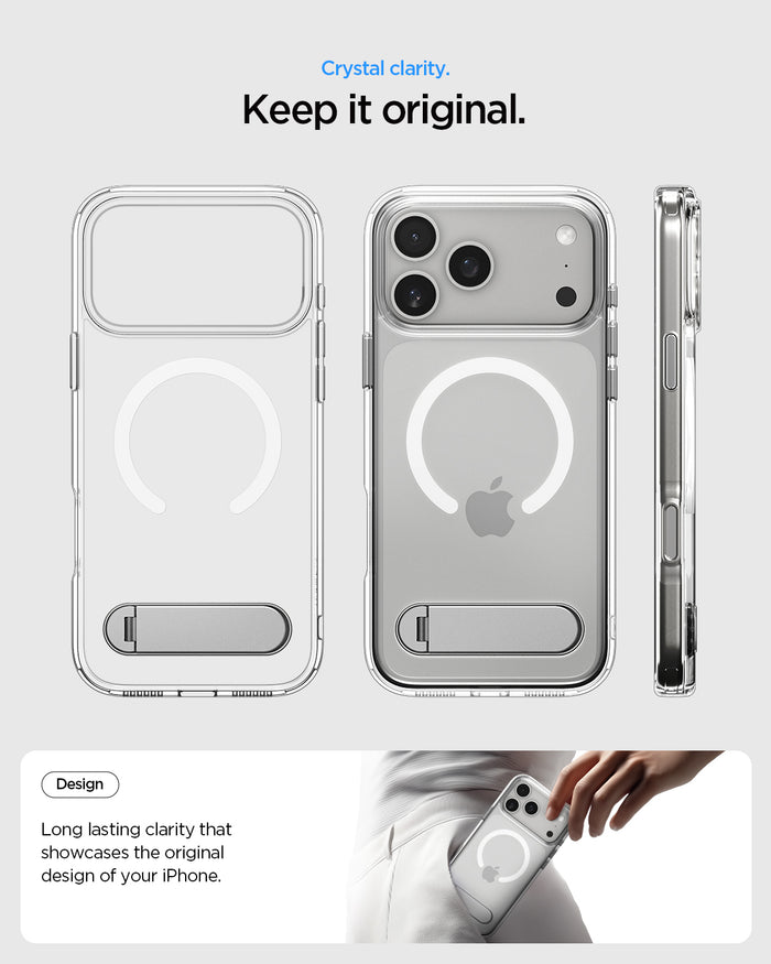 ACS09893 - iPhone 17 Pro Max Case Ultra Hybrid S (MagFit) showing the crystal clarity. Keep it original