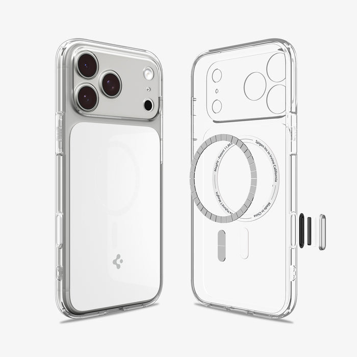 ACS10046 - iPhone 17 Pro Max Ultra Hybrid T (MagFit) in Glossy White showing magfit