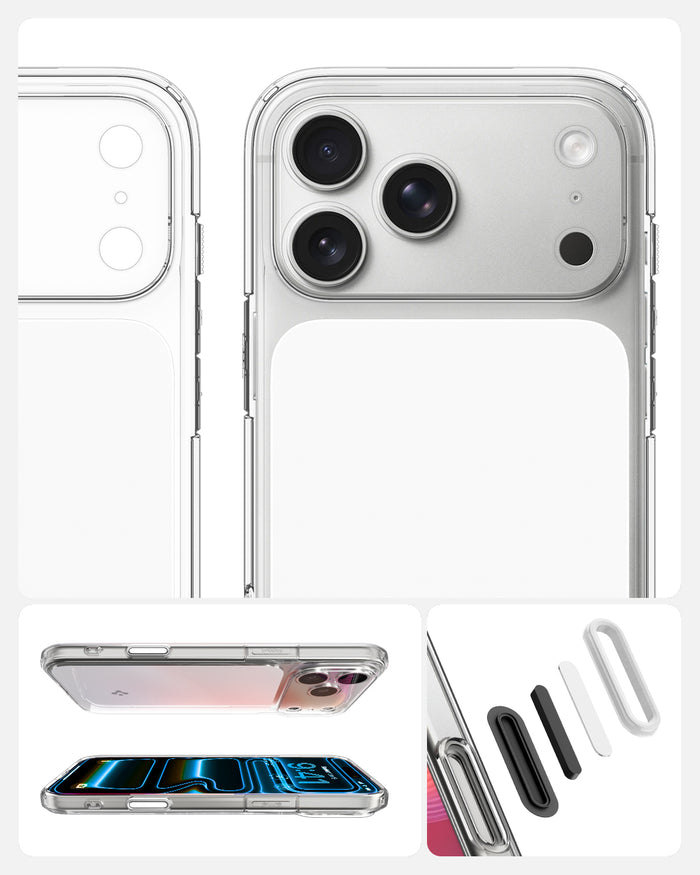 ACS10046 - iPhone 17 Pro Max Ultra Hybrid T (MagFit) in Glossy White showing detail of the back
