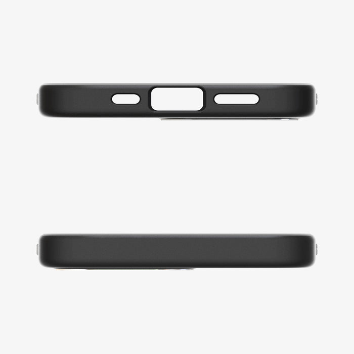 ACS09153 - iPhone 17e Case Enzo Aramid in Matte Black showing the top and bottom