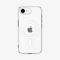 ACS09150 - iPhone 17e Case Liquid Crystal (MagFit) in Clear White showing the back