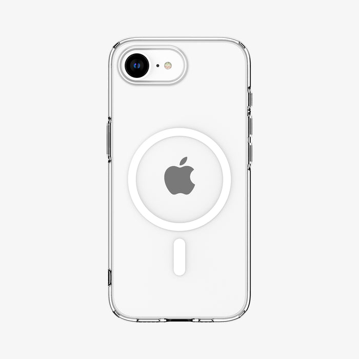ACS09150 - iPhone 17e Case Liquid Crystal (MagFit) in Clear White showing the back