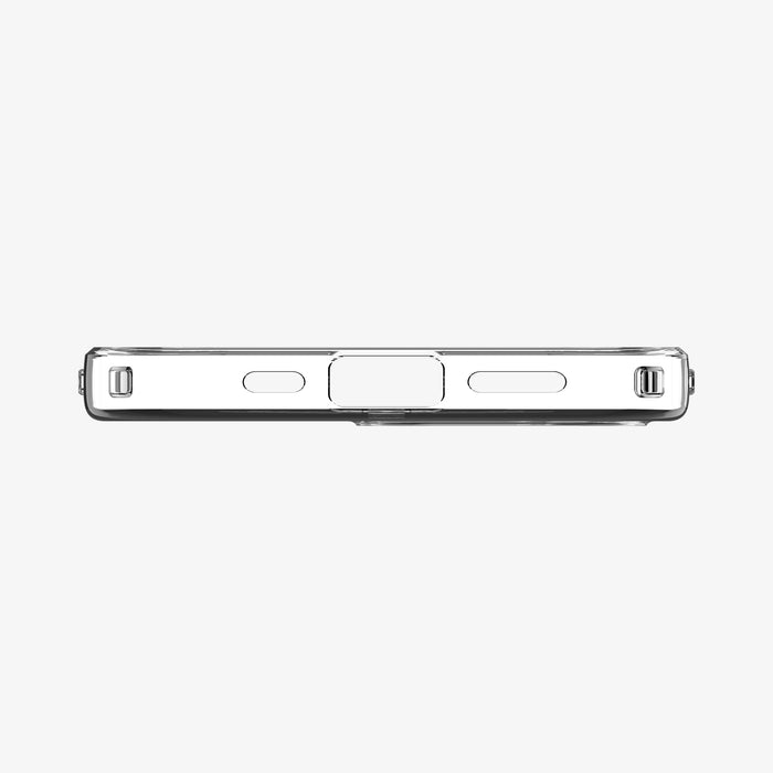 ACS09150 - iPhone 17e Case Liquid Crystal (MagFit) in Clear White showing the bottom