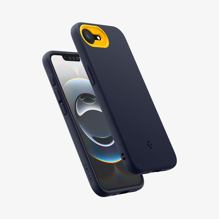 ACS09154 - iPhone 17e Case Nano Pop (MagFit) in Blueberry Navy showing the back, partial front, partial sides and bottom