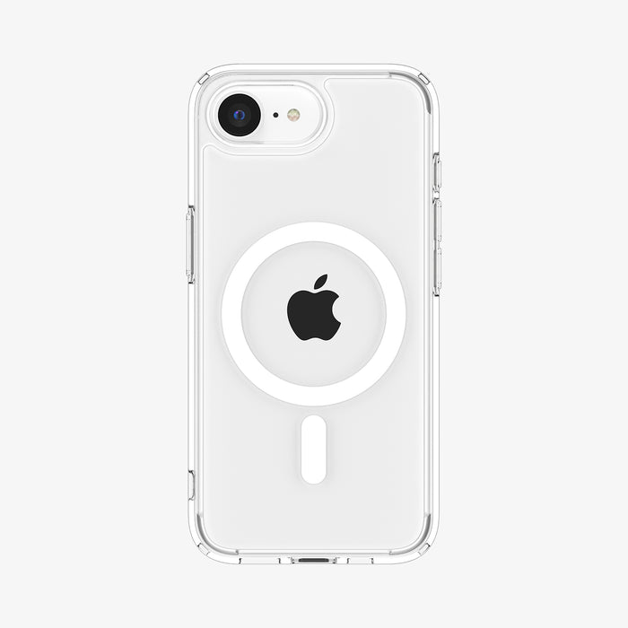 ACS09139 - iPhone 17e Case Ultra Hybrid (MagFit) in Clear White showing the back