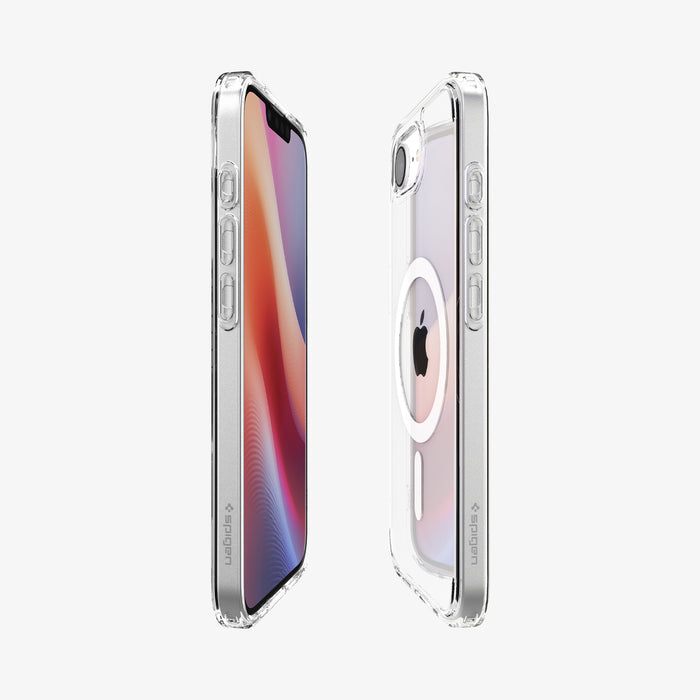 ACS09139 - iPhone 17e Case Ultra Hybrid (MagFit) in Clear White showing the partial front, partial back and sides
