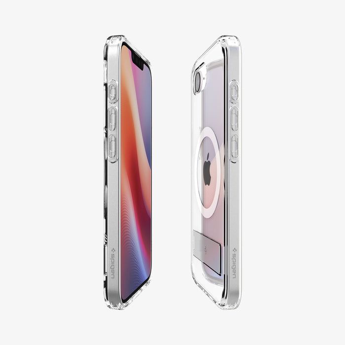 ACS09148 - iPhone 17e Case Ultra Hybrid S (MagFit) in Clear White showing the partial front, partial back and sides