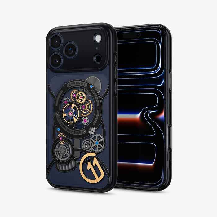ACS10408 - iPhone 17 Pro Series Case c11 Series Chronos Edition (MagFit) showing the back and front