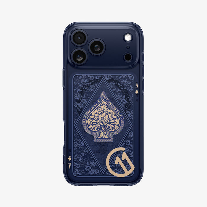 ACS10409 - iPhone 17 Pro Max Series Case c11 Fearless Edition (MagFit) showing the back in black device