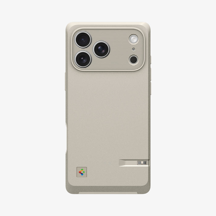 ACS10478 - iPhone 17 Pro Max Classic LS MagFit case showing back view with textured camera frame and neutral finish