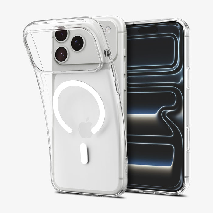 ACS11912 - iPhone 18 Pro Max / iPhone 17 Pro Max Crystal Flex (Mag Fit) showing the flexible clear case being easily removed with a soft TPU design.