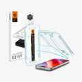 AGL07907 -  iPhone 18 Pro Max / iPhone 17 Pro Max GLAS.tR EZ Fit | Sensor Protected showing a screen protector, installation tray, and retail packaging.