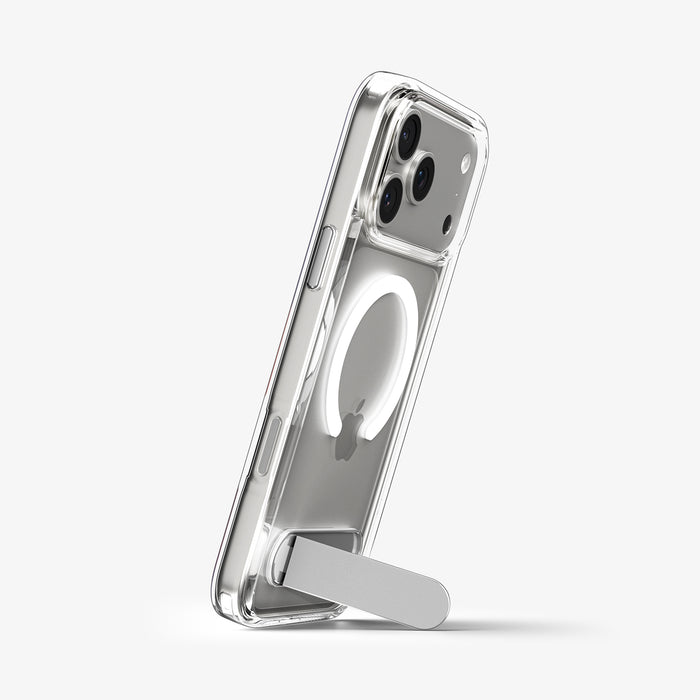 ACS12004 - iPhone 18 Pro Max / iPhone 17 Pro Max Slim Armor Essential S (Mag Fit) showing the kickstand extended to support an upright viewing angle.