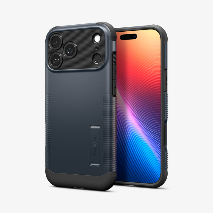 ACS09602 - iPhone 17 Pro Max Slim Armor (MagFit) in Metal Slate showing the back, partial front and sides