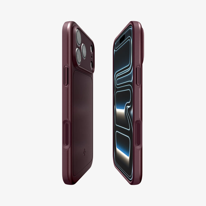 ACS12333 - iPhone 18 Pro Max / iPhone 17 Pro Max in Dark Cherry showing the back, front and inside