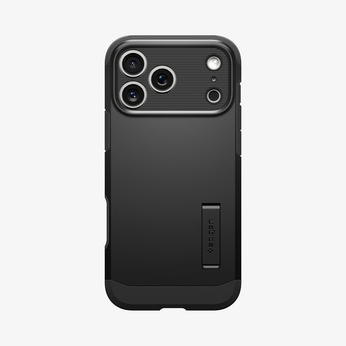 ACS09897CC - iPhone 18 Pro Max / iPhone 17 Pro Max Tough Armor T Mag Fit Black showing a rugged case with a reinforced camera frame and integrated kickstand